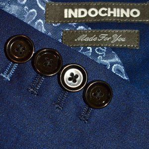 36S Indochino SLIM Moonrock Blue SUIT Flat Front